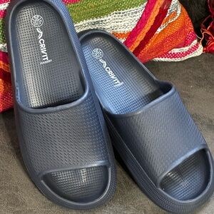 Crivit Navy Slide Mules - Women's Easy-On Comfort